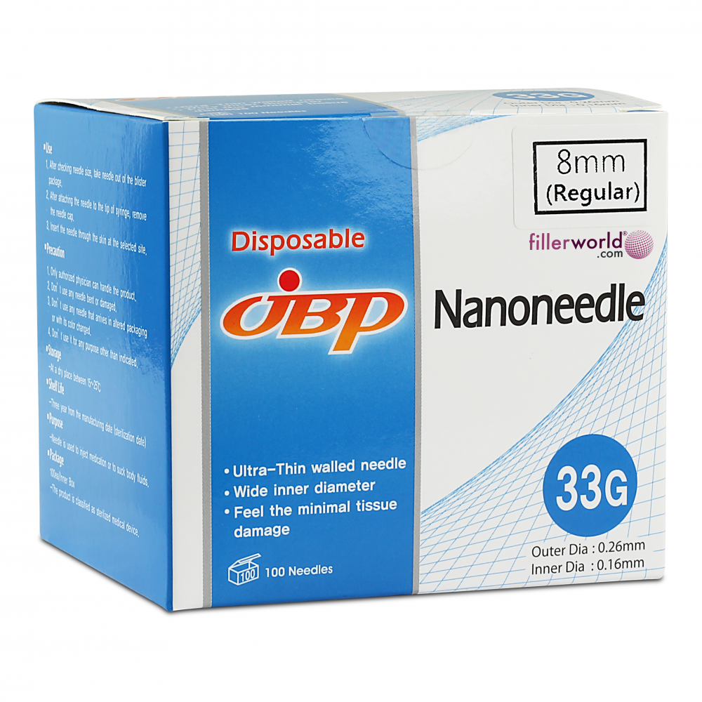 Jbp Nanoneedle 33G 8mm Regular (100 UTW needles) - Image 2
