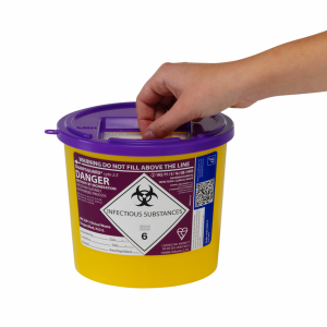 1H2/Y1/S1/16/GB/5493 Purple Lid Sharpsguard City 2.5 Litre