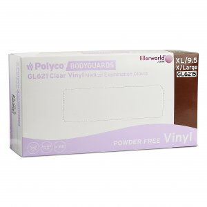 NGGL6215 Bodyguards Vinyl P/F Exam Glove Extra Large 1 box of 100