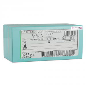 TSK Pre Regular Hub Needle 32G x 13mm (1/2") PRE-32013- 1 BOX OF 100
