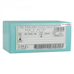 TSK Pre Regular Hub Needle 32G x 4mm (3/16") PRE-32004- 1 BOX OF 100