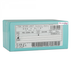 TSK Pre Regular Hub Needle 33G x 4mm (3/16") PRE-33004- 1 BOX OF 100